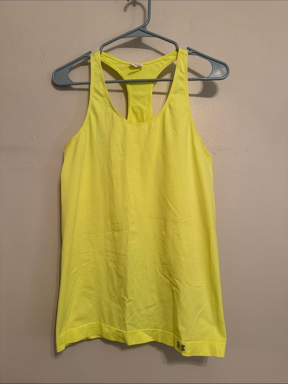 Under Armor Neon Yellow Racerback Tank Top (Size: XL)